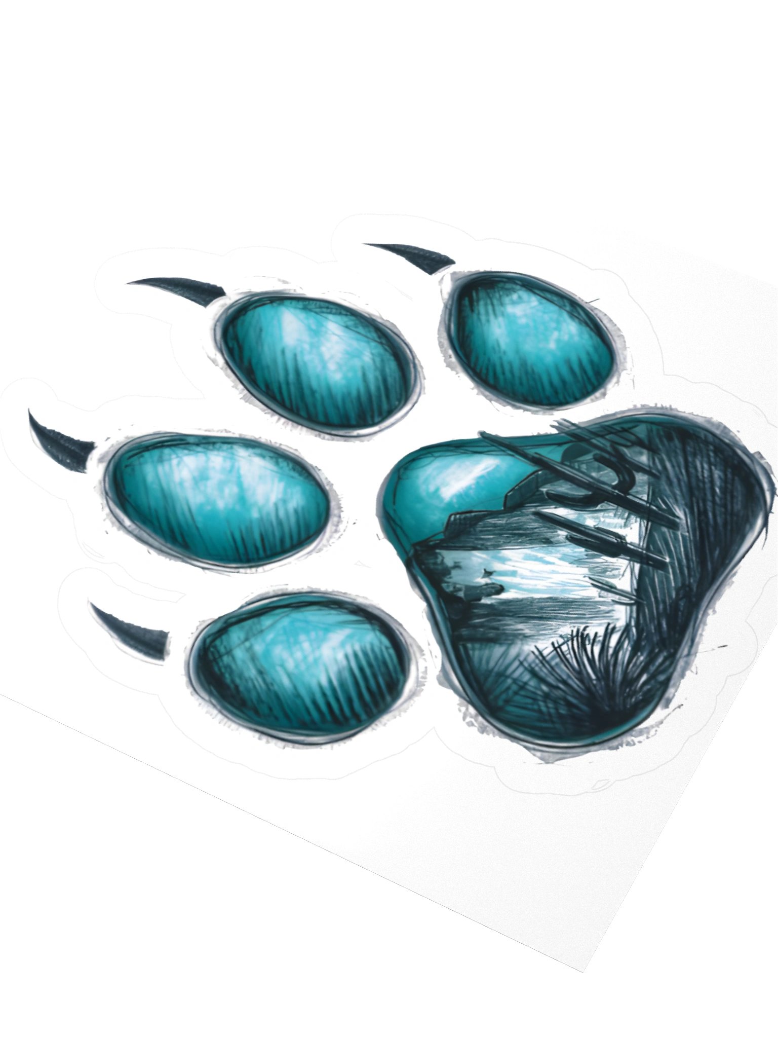 Desert Paw Print Kiss Cut Stickers product image (8)