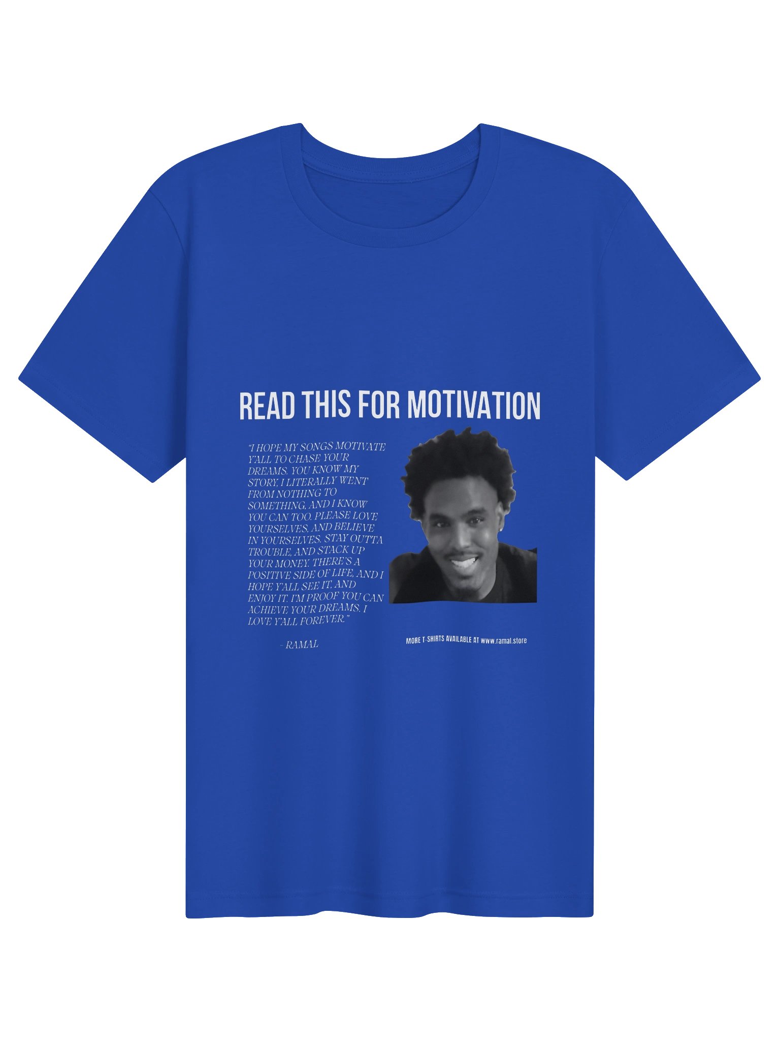 BLUE MOTIVATIONAL T-SHIRT product image (1)