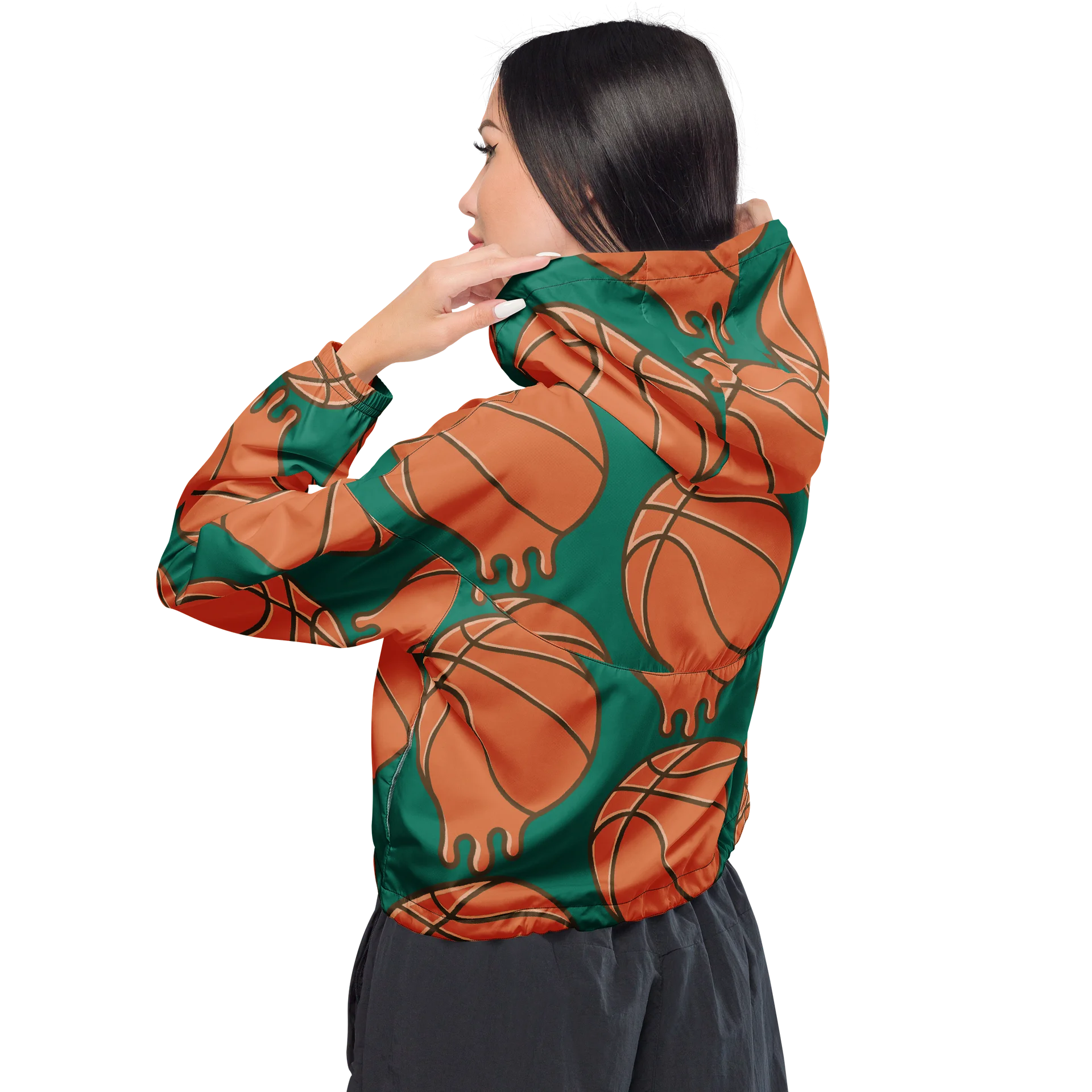 Courtside Green Cropped Windbreaker product image (3)