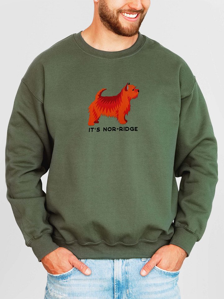 It's Nor-Ridge Sweatshirt (Embroidered) of a Norwich Terrier(Red) product image (2)
