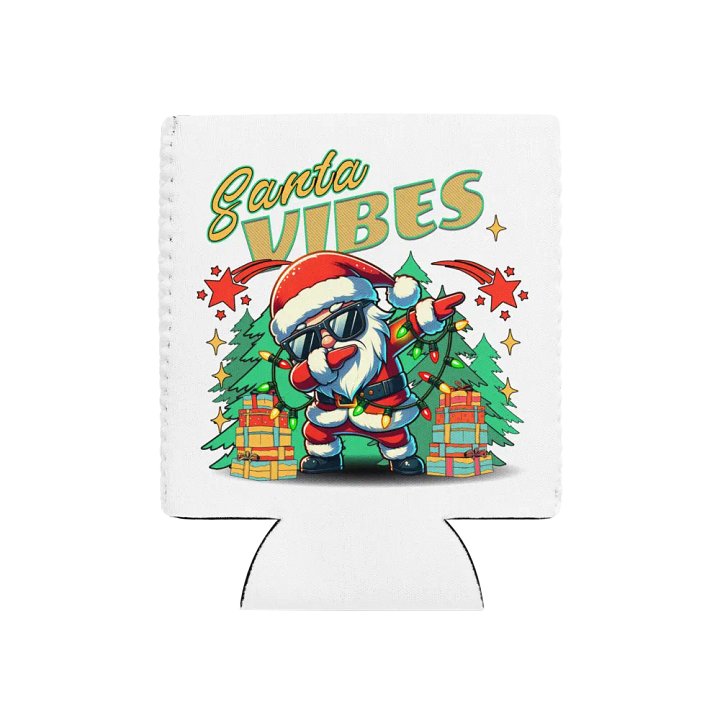 Santa Vibes Dabbing Can Cooler product image (1)