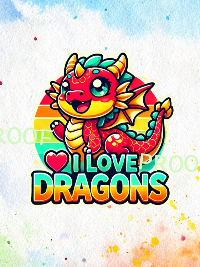 I Love Dragons – Instant Download Graphic Design product image (1)