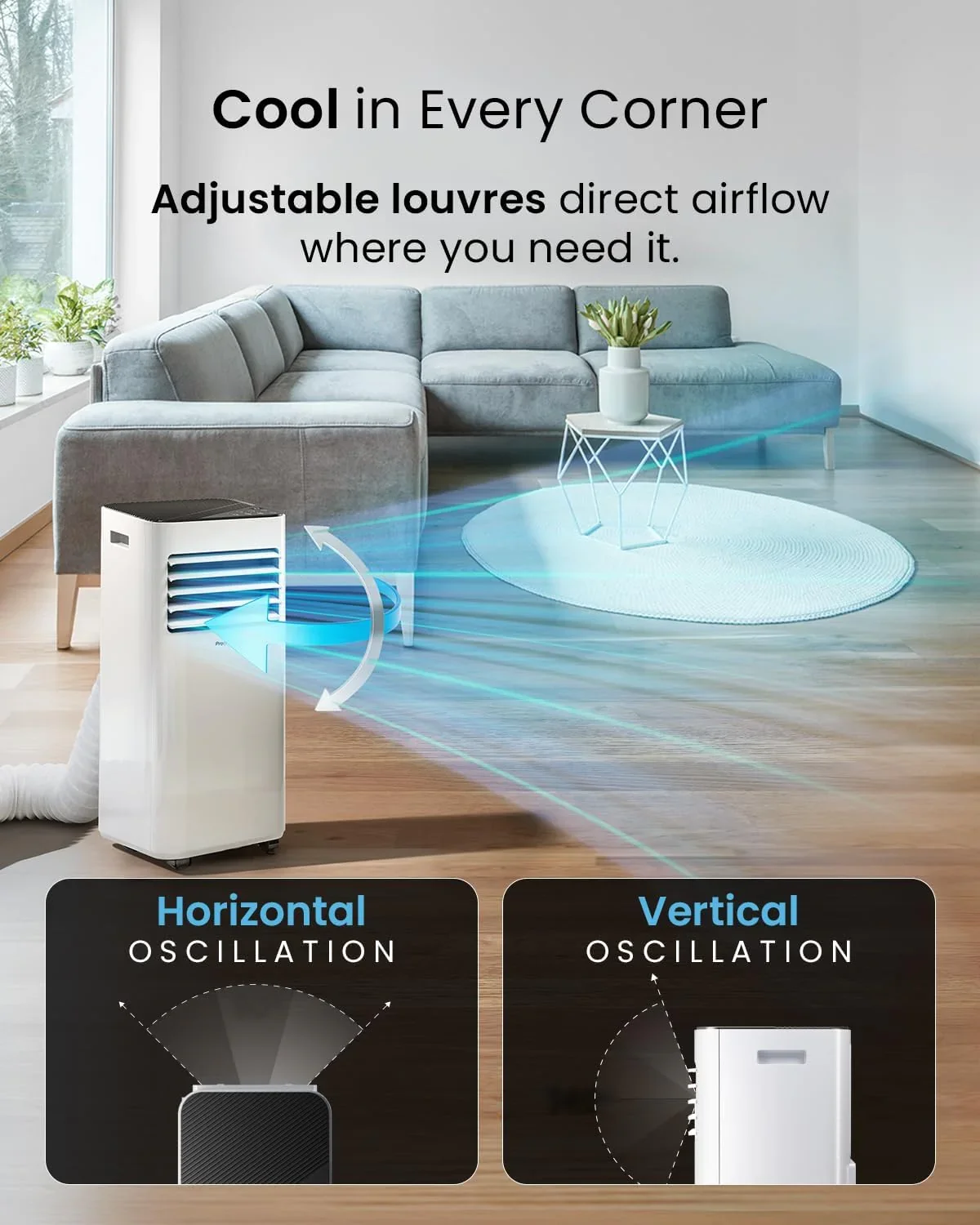 7000 BTU Portable Air Conditioner with Dehumidifier, Sleep Mode & Remote Control product image (8)