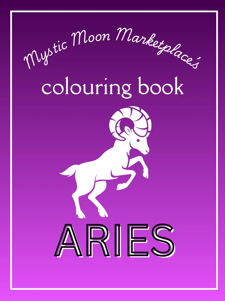 Aries Colouring Book for Adults | 20 Zodiac & Astrology Colouring Pages for Stress Relief product image (1)