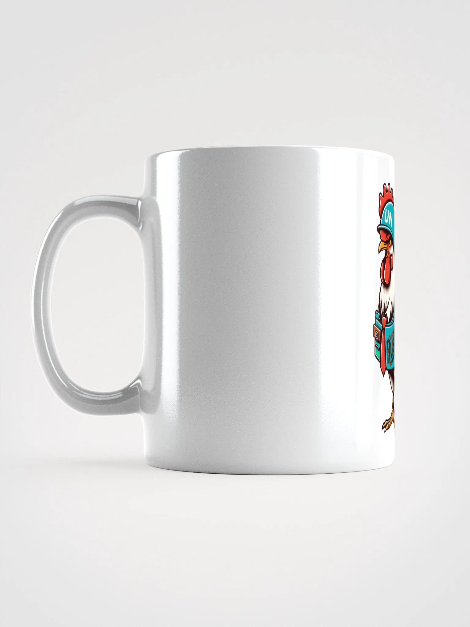 Rusty Rooster Coffee Mug in White (Cigar-Free Edition product image (6)