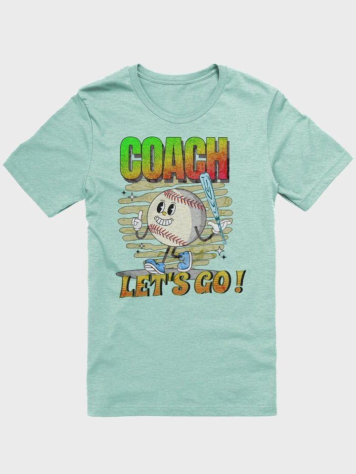 Retro Mascot Coach Lets Go Baseball Happy Ballgame T-Shirt product image (1)