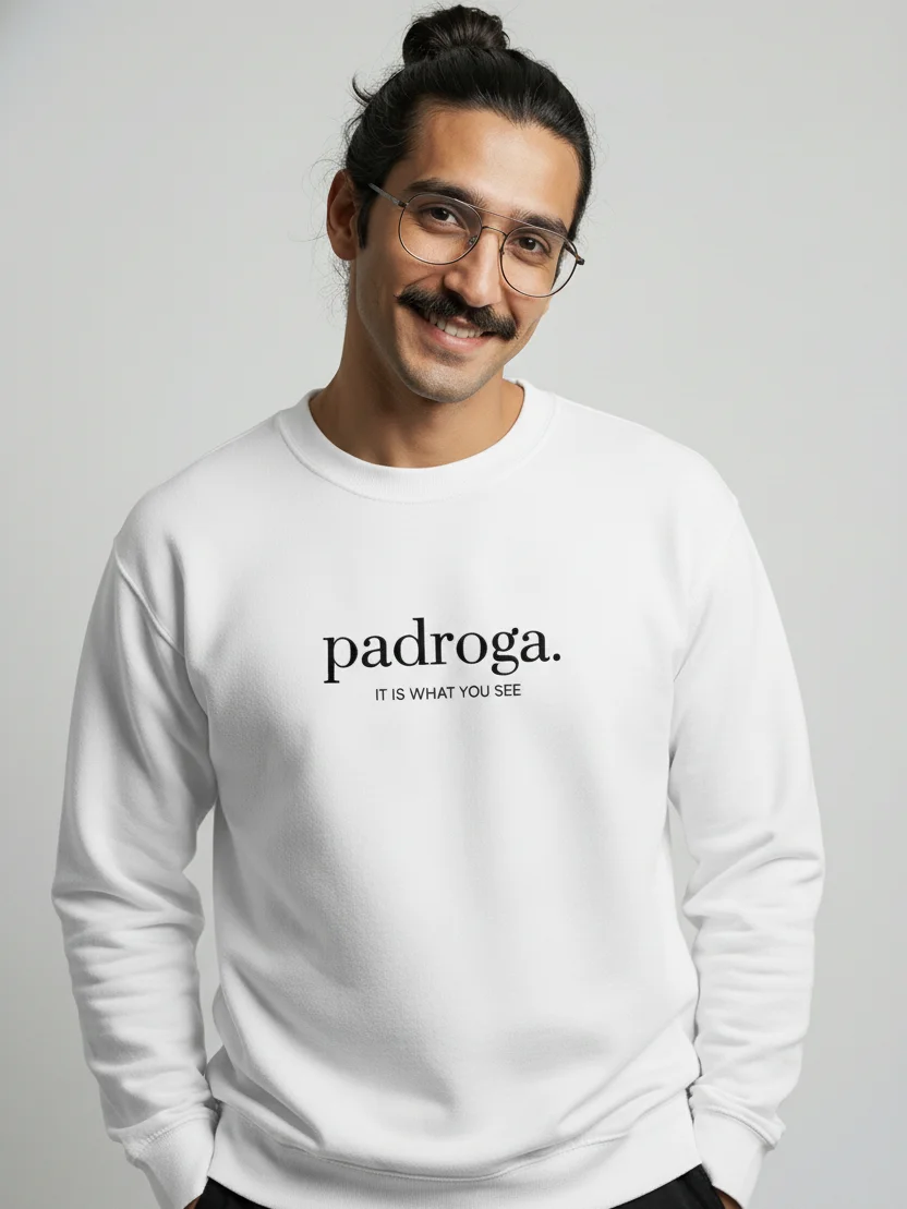 padroga. essentials white embroidered logo product image (8)