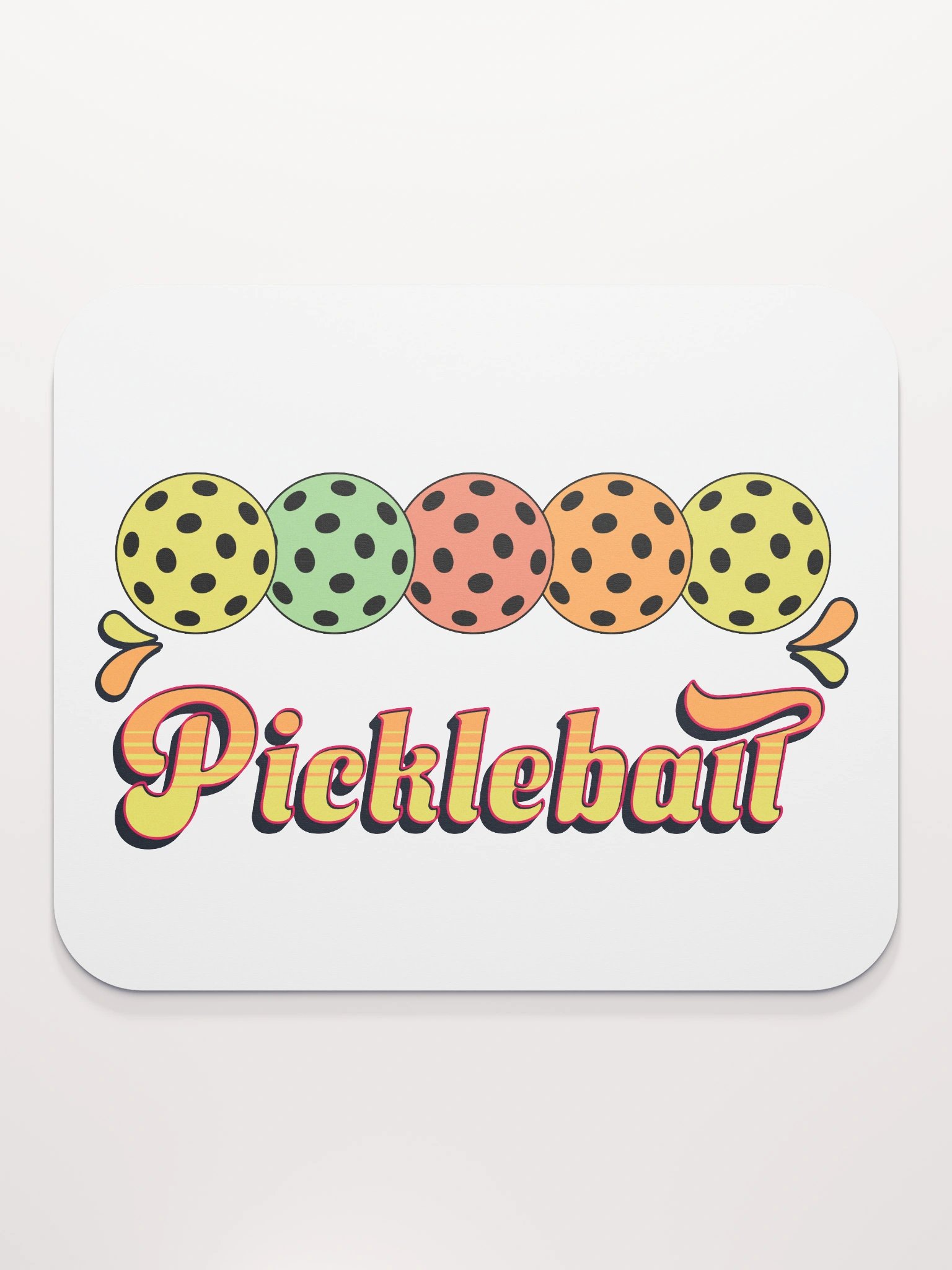 Pickleball Five Ball Row Fun Mouse Pad product image (2)