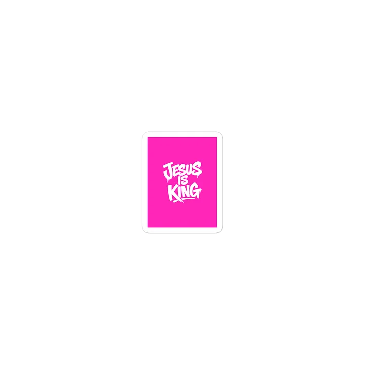 Pink Jesus is King Die-Cut Sticker product image (2)