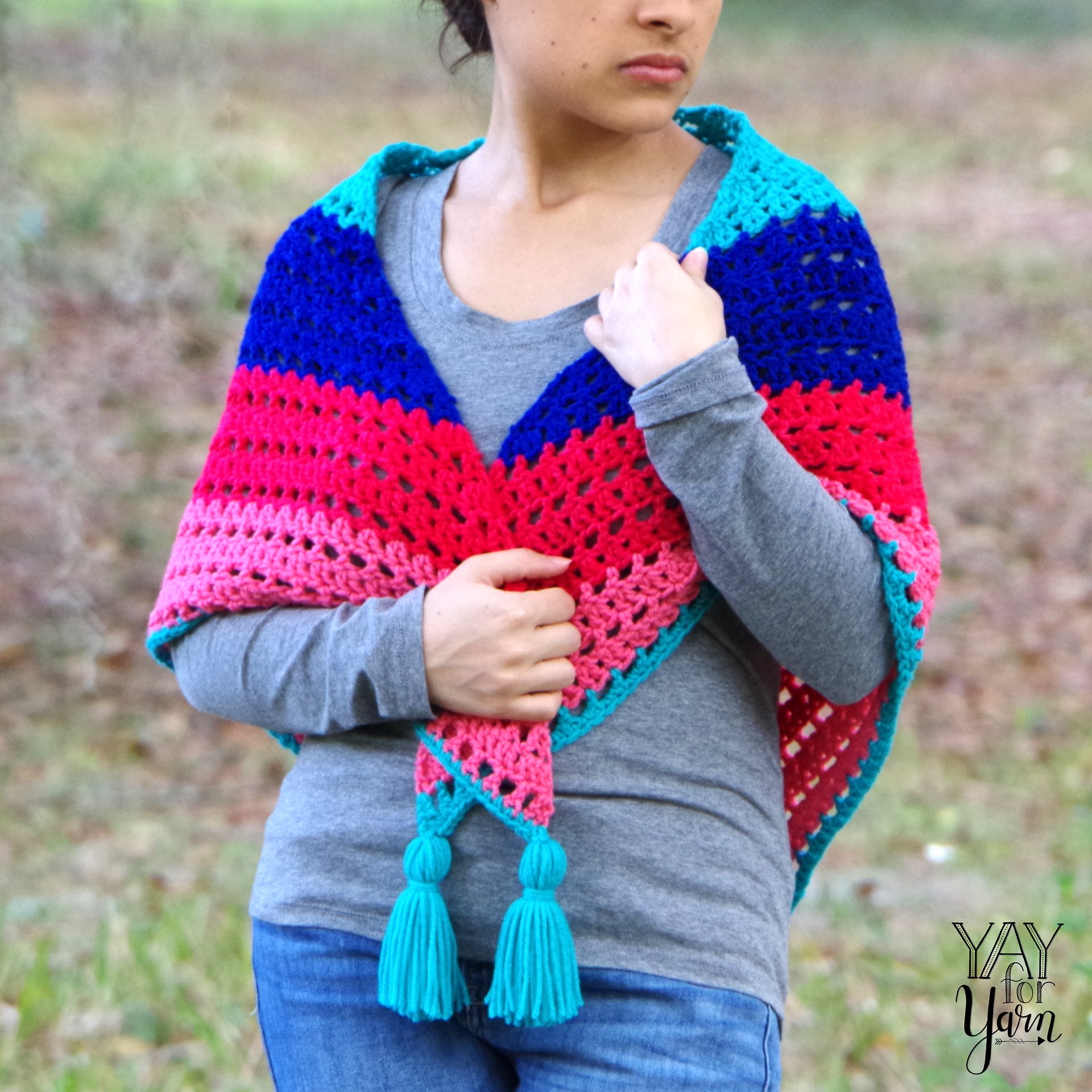 Candy Shop Shawl - Women's Triangle Shawl PDF Crochet Pattern & Video Tutorial product image (4)