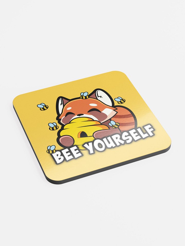 Bee Yourself - Glossed Cork Coaster product image (2)