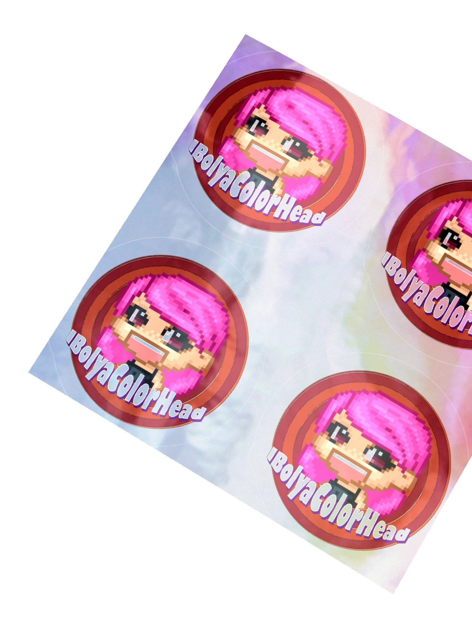 IbolyaColorHead Logo Holographic Stickers product image (2)