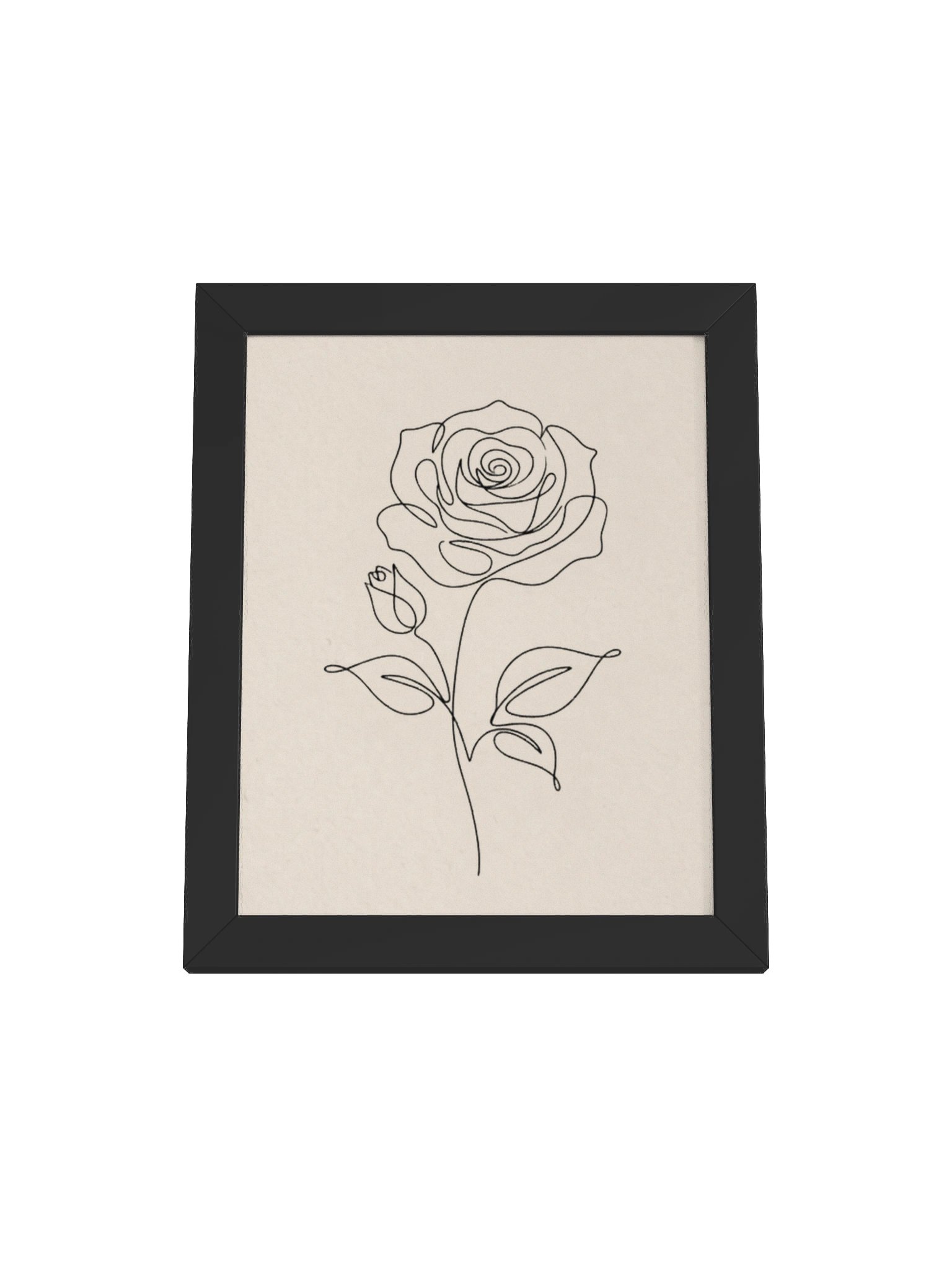 Bloom in Lines | Continuous Line Rose Framed Print product image (3)