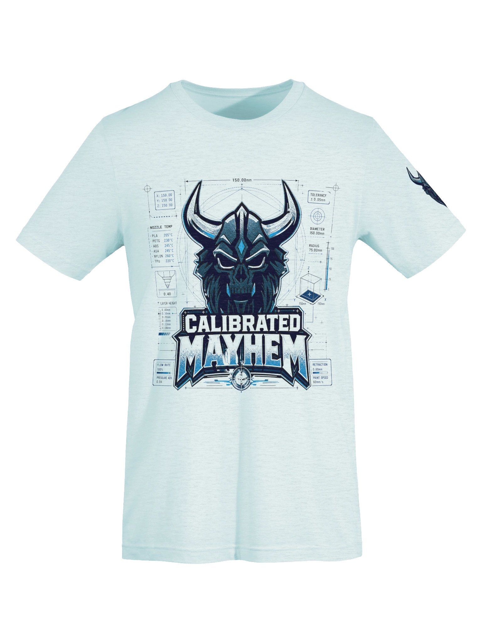 Calibrated Mayhem - Horned Skull Blueprint Tee product image (103)