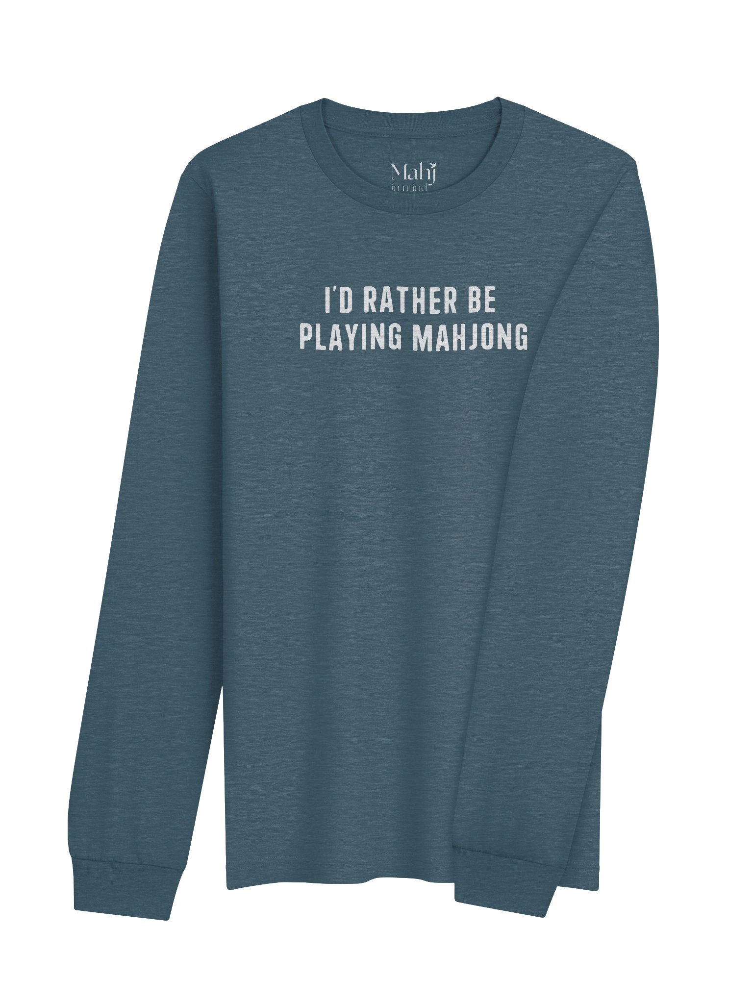 I'd Rather Be Playing Mahjong Long Sleeve Tee product image (4)
