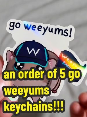 Packing an order of not 4 but 5 go weeyums keychains!! Thank you so much for your support, if had so much fun packing this order and more keychains will be available for pre-order later this month💙✨️ All pre-orders will include at least 1 holographic sticker~ link in bio and comments💙💙💙 go weeyums! #f1 #williamsracing #goweeyums #formula1 #kawaii 