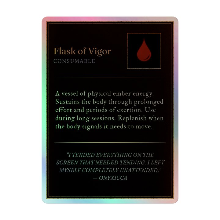 Flask of Vigor Tooltip Holographic Sticker product image (1)