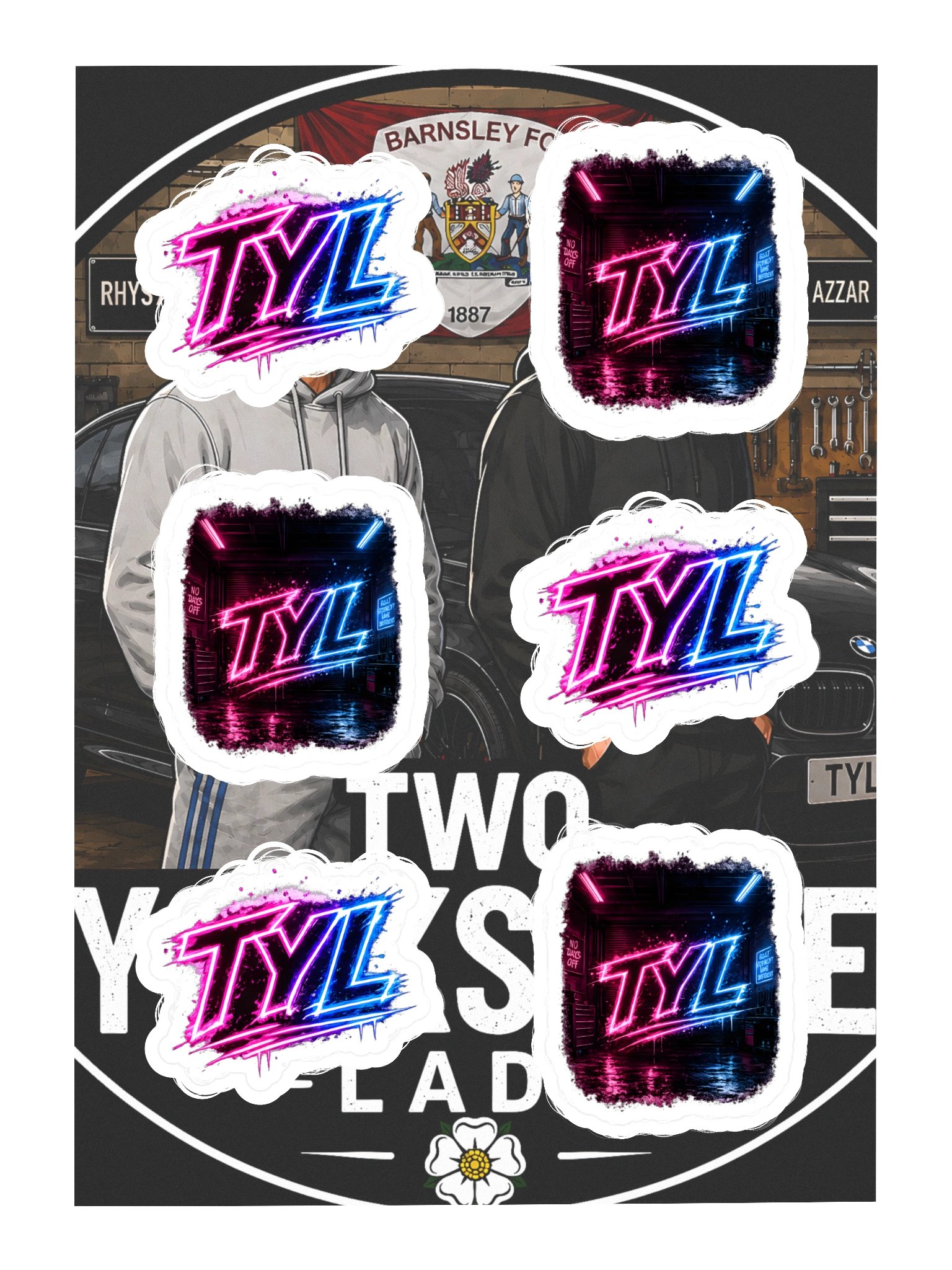 TYL Neon Sticker Sheet product image (3)