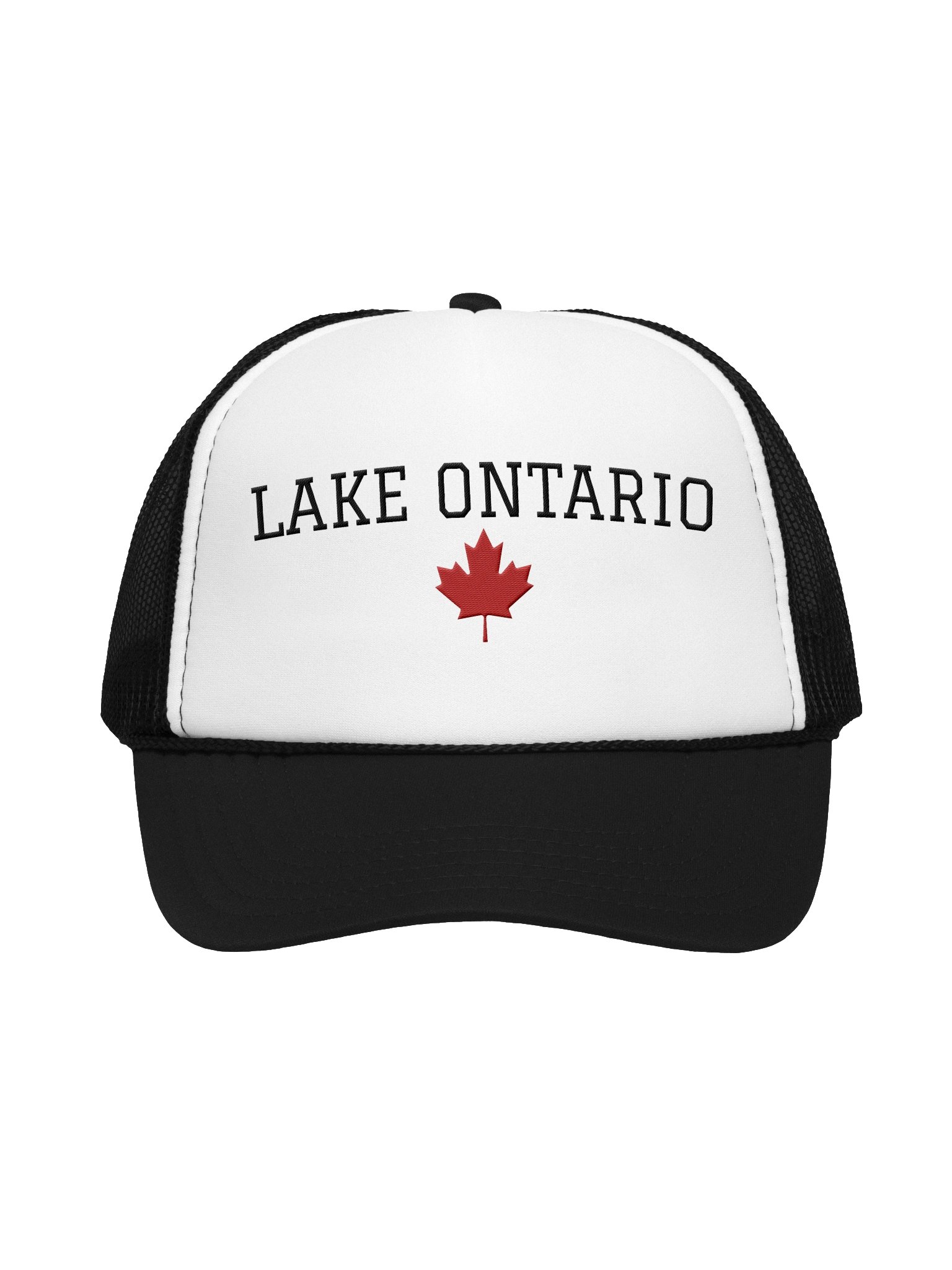 Lake Ontario Maple Leaf Embroidered Trucker Hat | Canadian Pride Cap product image (1)