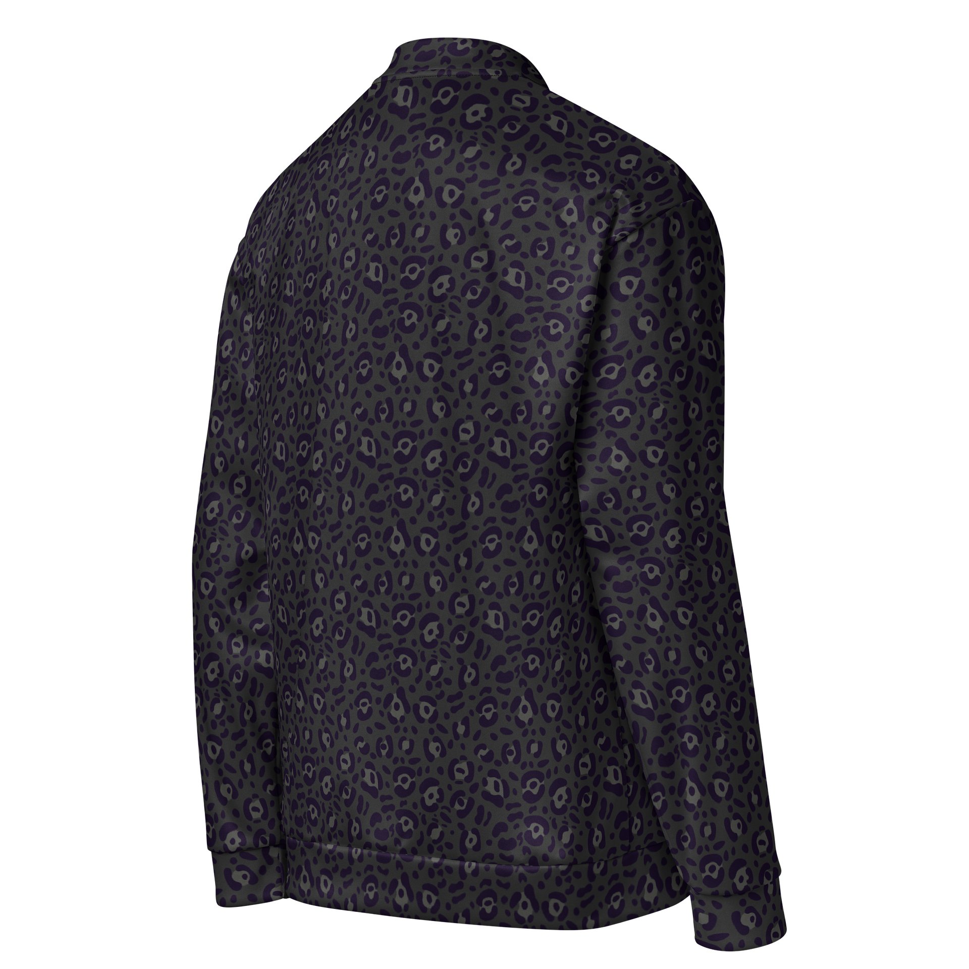 Comfortable Bomber Jacket with Bold Black Leopard Print product image (4)