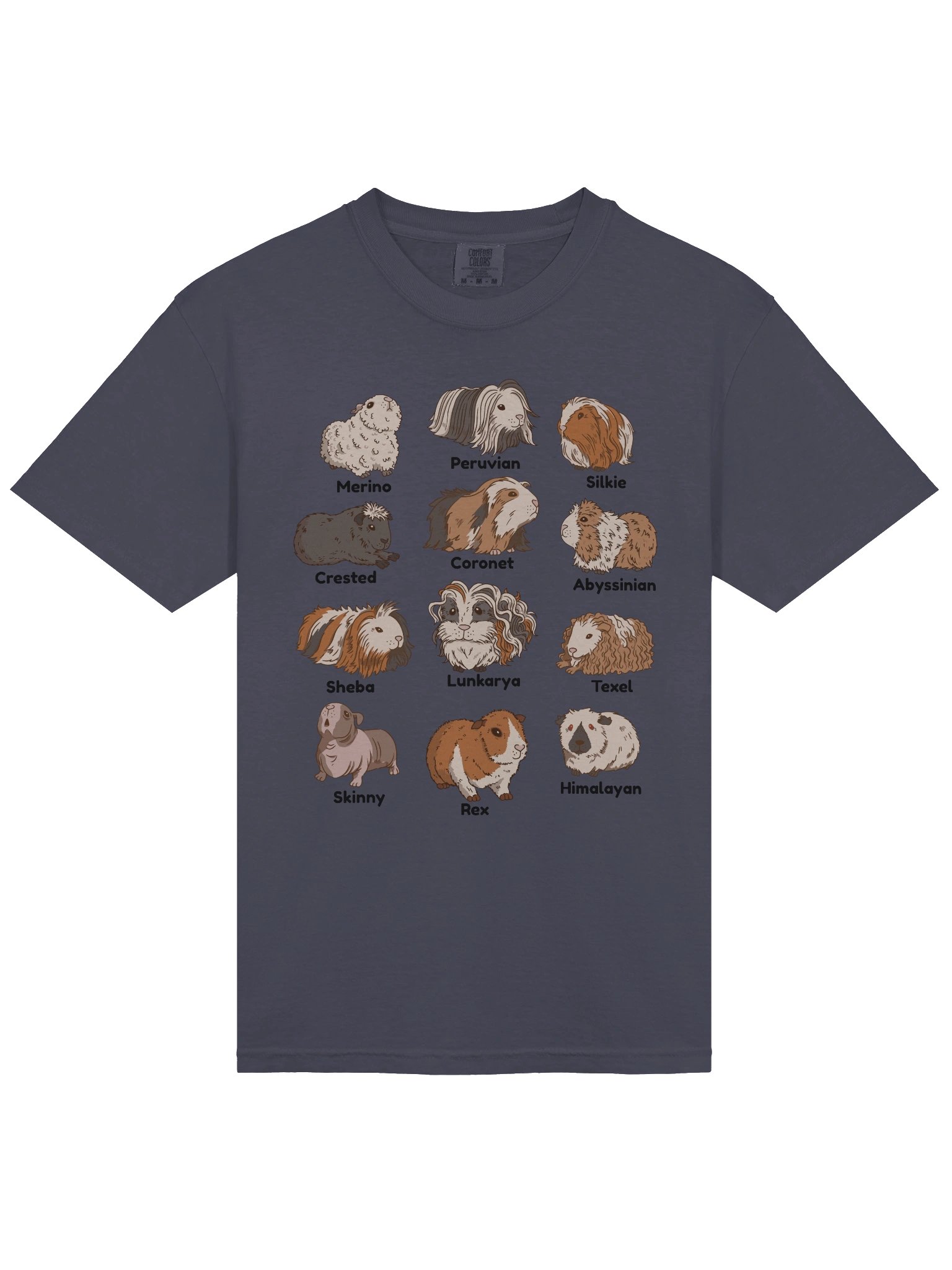 Cute Guinea Pig Shirt – Adorable Guinea Pig Breeds Graphic Tee for Animal Lovers product image (5)