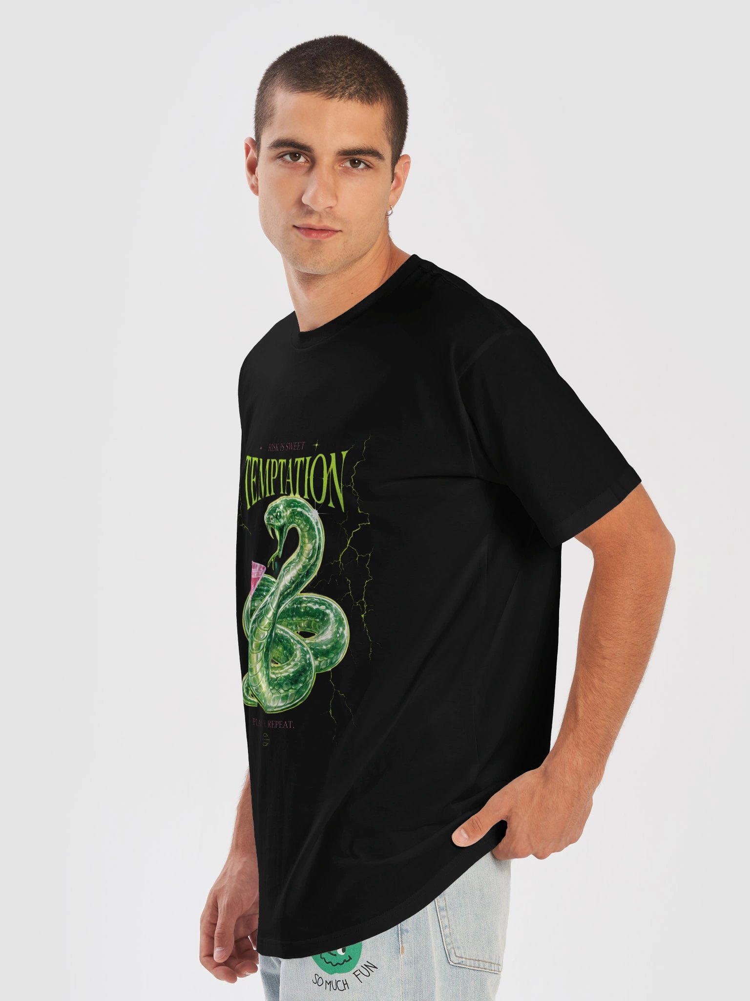 TEMPTATION Neon Snake Graphic Tee product image (21)