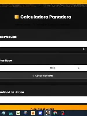DEMO DE CALCULADORA PANADERA Este producto es para escalar una receta en panadería o confitería o puede ser paa disminuir una receta tambien, es un APP PWA facil de instalar pueden pedir al whatsapp 0981204256 Con el profe, Es un producto esclusivo de Aprender Haciendo.