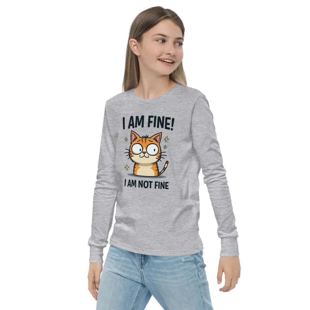Anxious Kitty Youth Long Sleeve Tee product image (9)