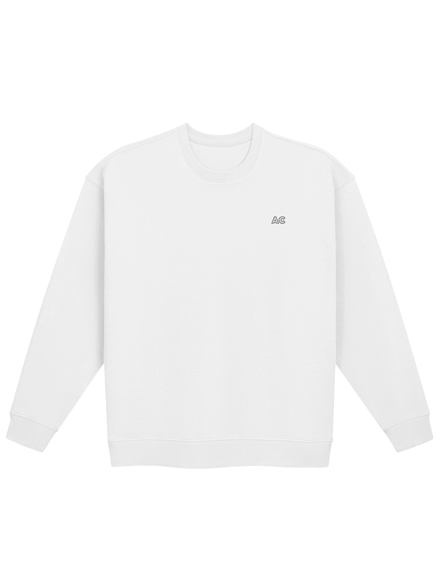 AC Essential Oversized Crewneck Logo White product image (1)