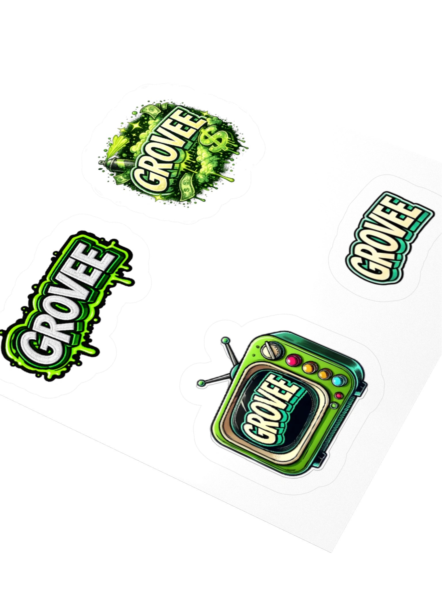 GROVEE Neon Graffiti Kiss Cut Stickers product image (7)