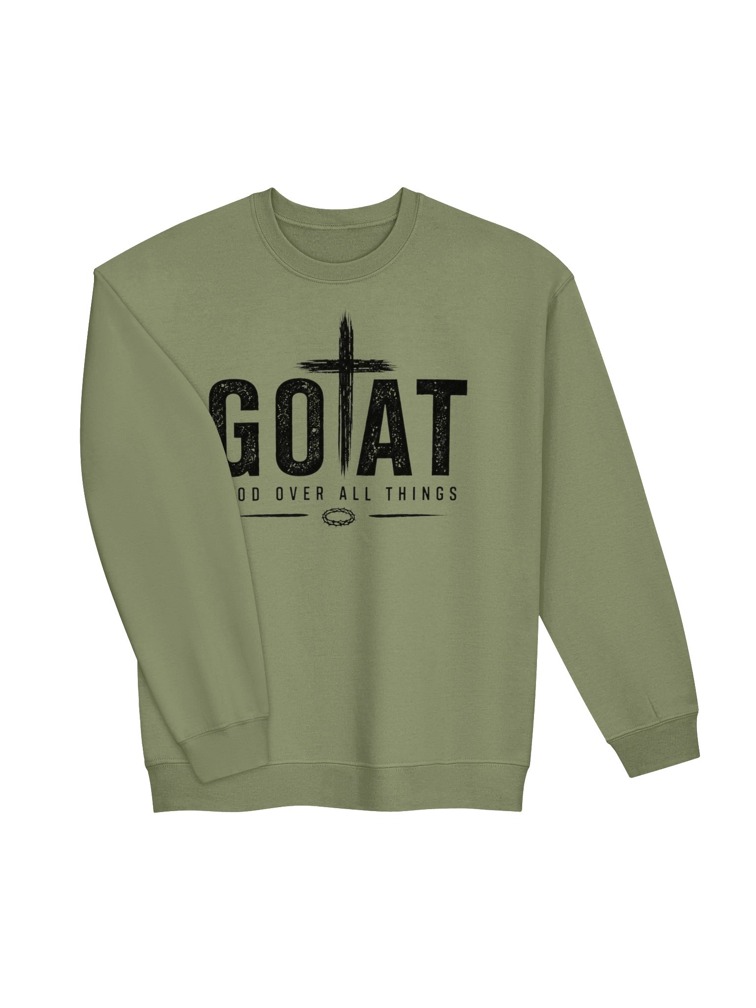 GOAT – God Over All Things Christian Sweatshirt | Inspirational Faith Crewneck | Kingdom Life Co. product image (4)
