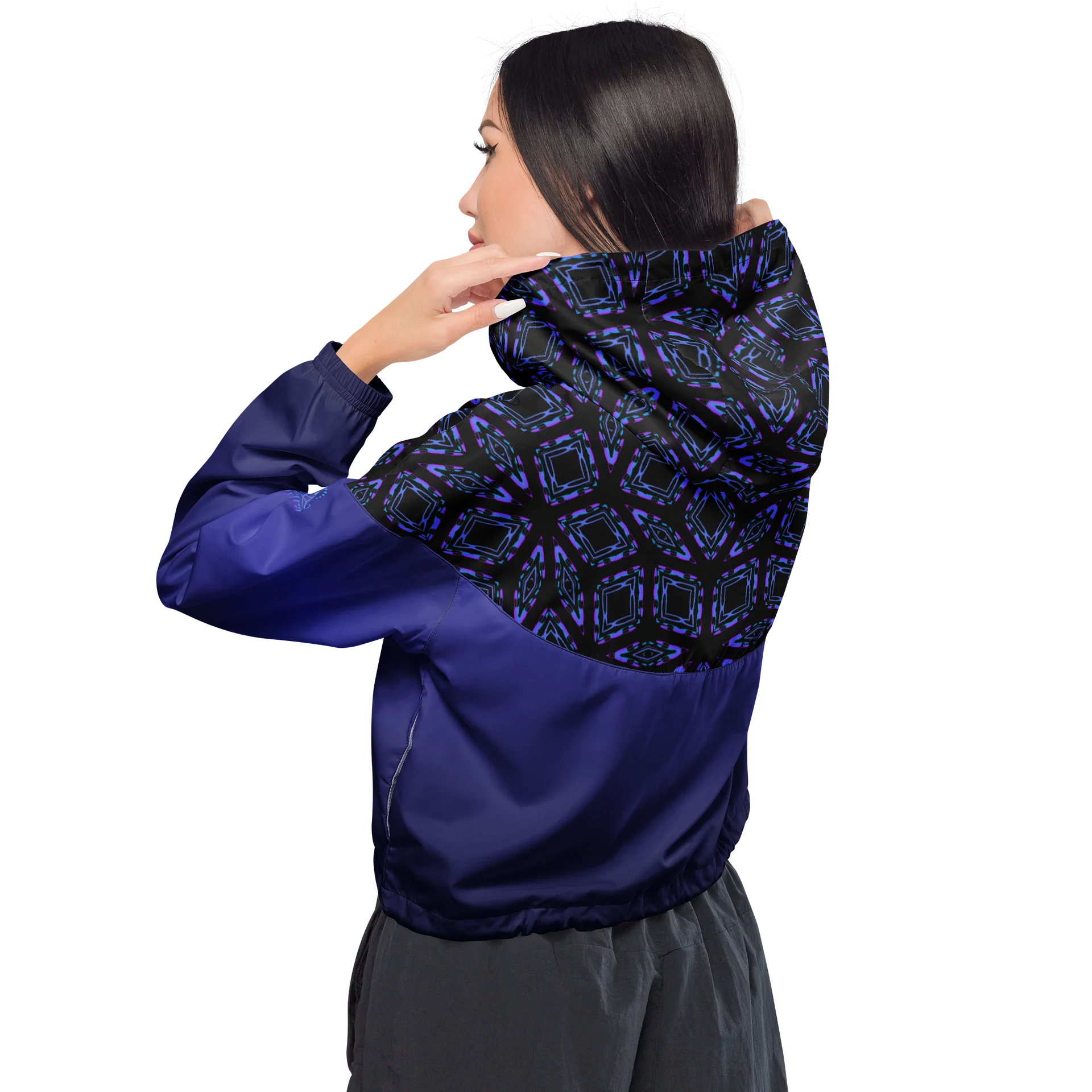 Indigo Circuit Cropped Windbreaker product image (4)