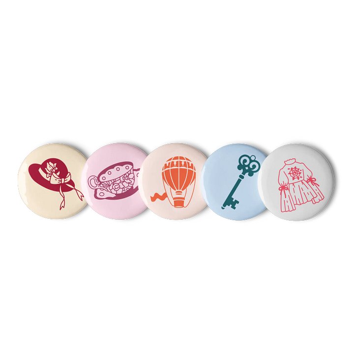 Vintage Charm Pin Set – Retro Aesthetic Pins for Backpacks, Jackets, Scrapbooks & Gifts product image (1)