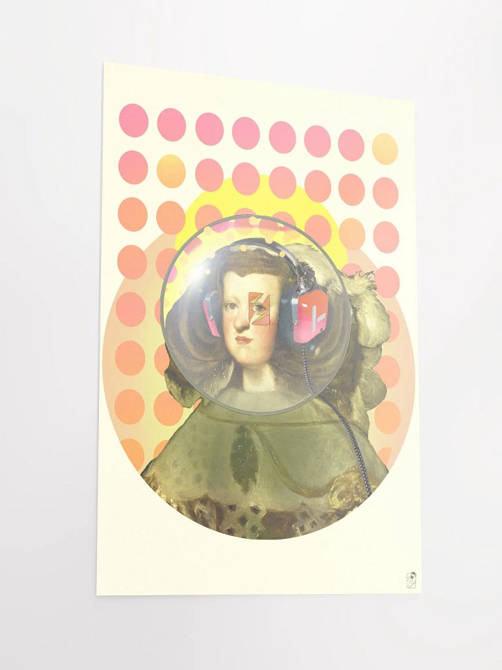 Queen of Space by Frank Fonik (AM/FM Radio Headphone) , Techno EDM Matte Paper Poster product image (1)