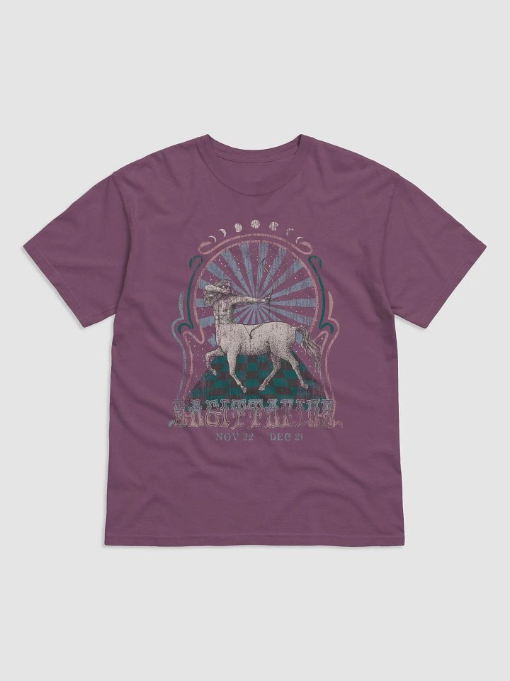 Sagittarius Zodiac Sign Tee | Art Nouveau-Style Grunge Streetwear T-Shirt for November 22 to December 31 Birth Months product image (2)