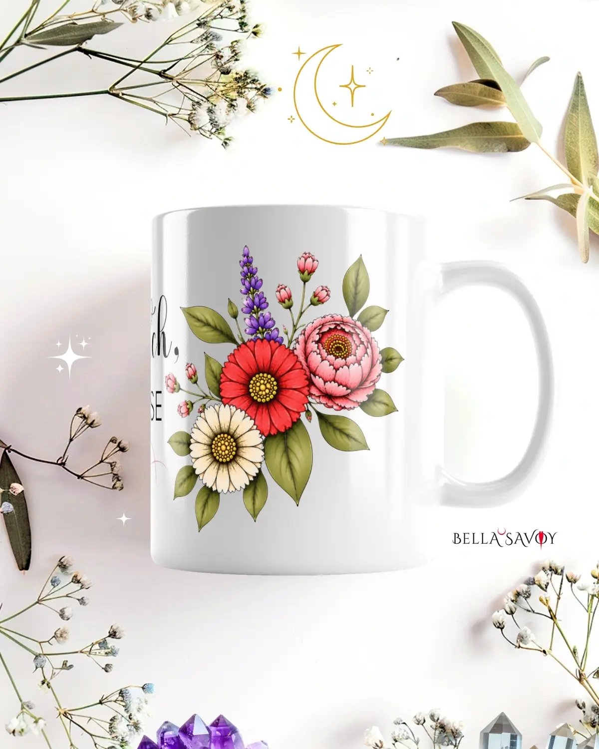 Stitch, Please Floral Mug for Stitch Craft Lovers product image (2)