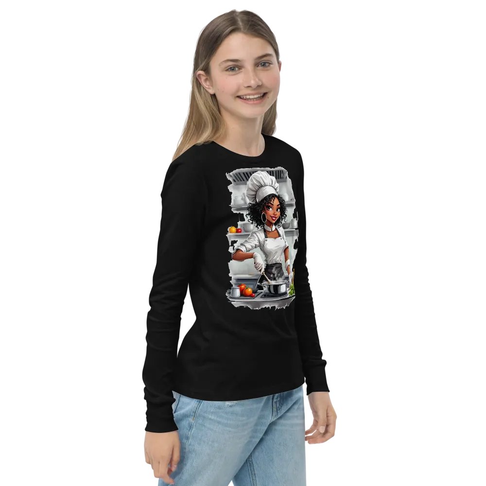 Curly Chef Youth Long Sleeve Tee product image (4)