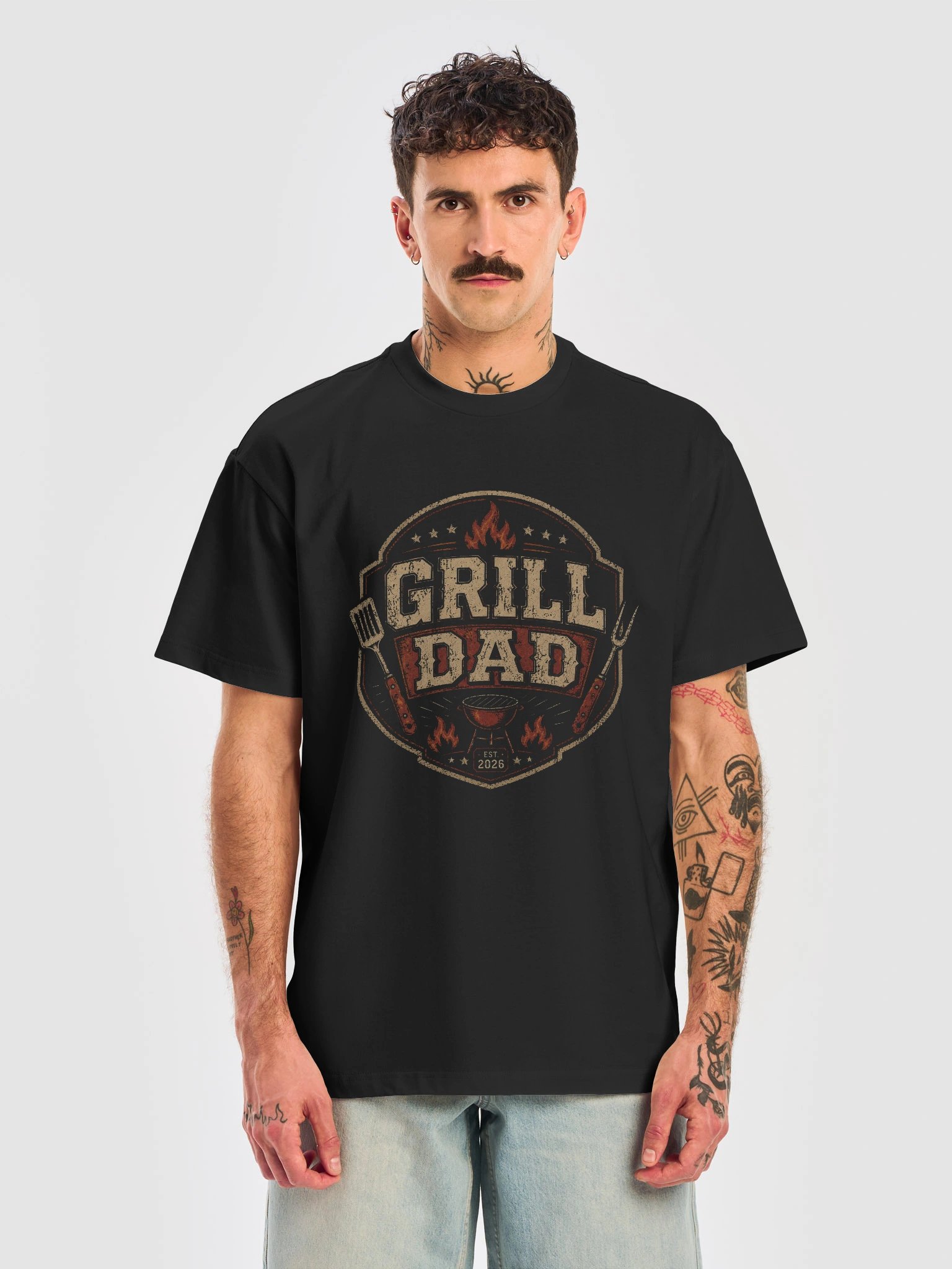 Father's Day 2026 Gift | Grill Dad Vintage BBQ T-Shirt product image (1)