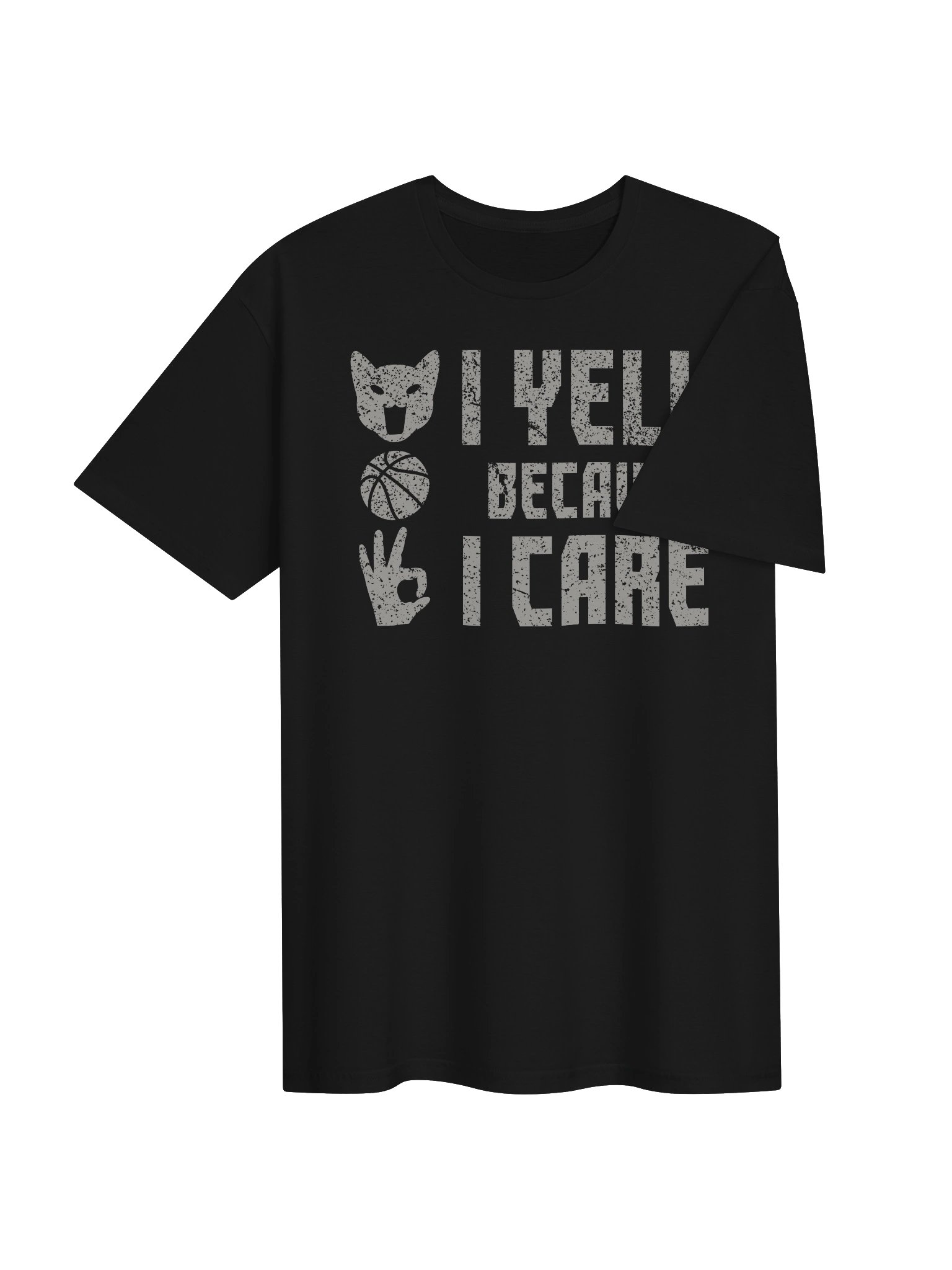 Basketball Cat (I Yell Because I Care) - Unisex Adult Super Soft Lightweight T-shirt product image (3)