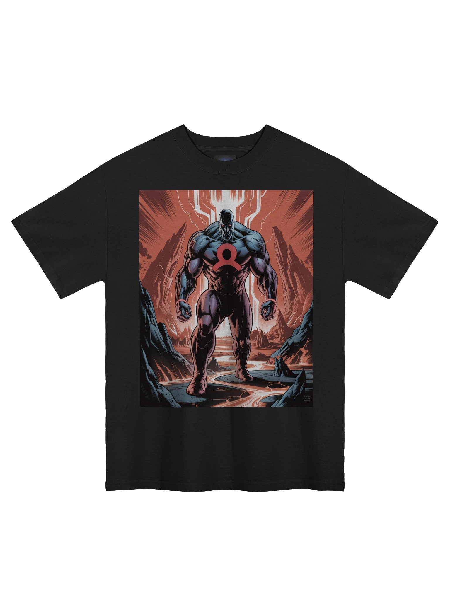 Omega Inferno: Darkseid Oversized Faded T-Shirt product image (3)