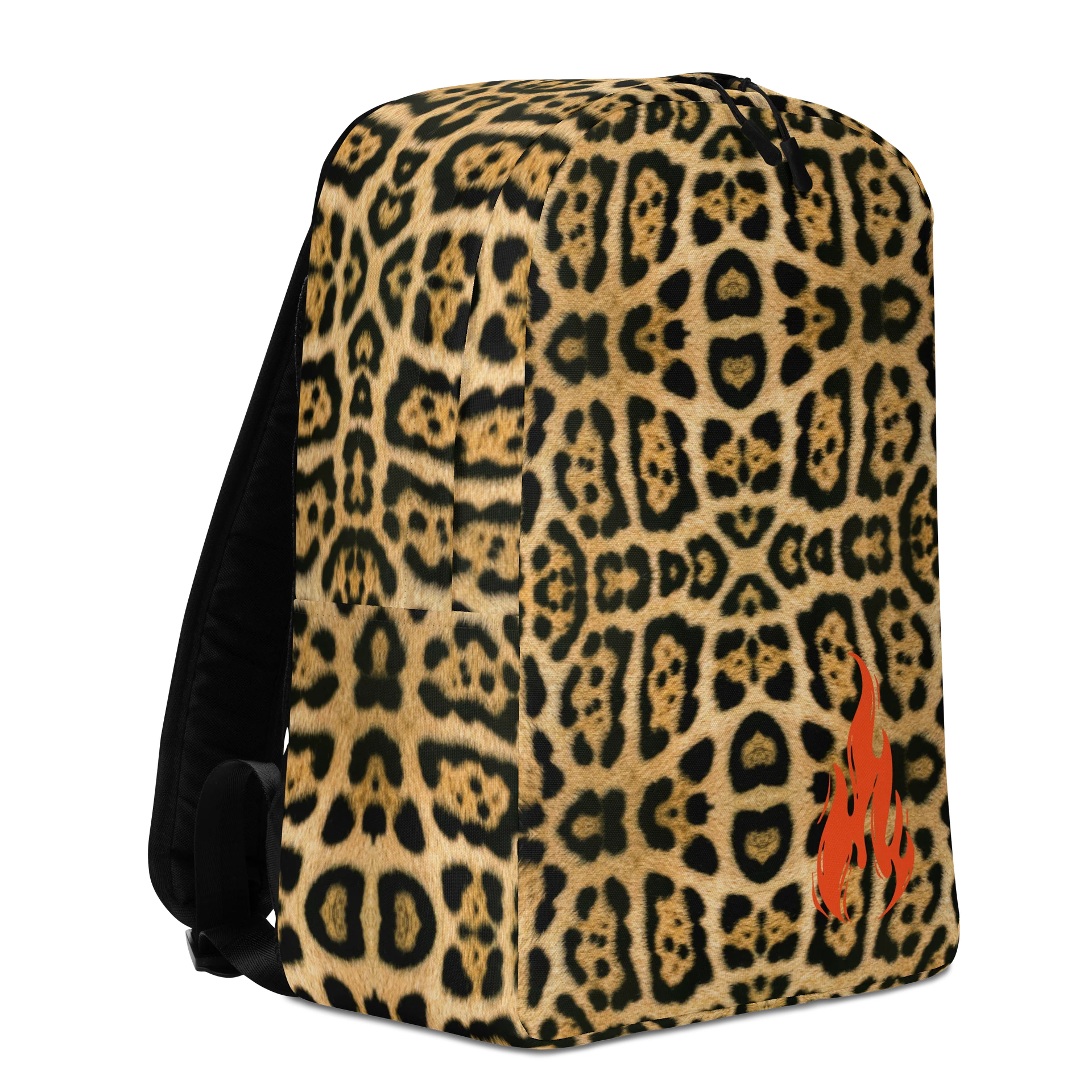 Fire logo Leopard Print All-Over Backpack product image (3)