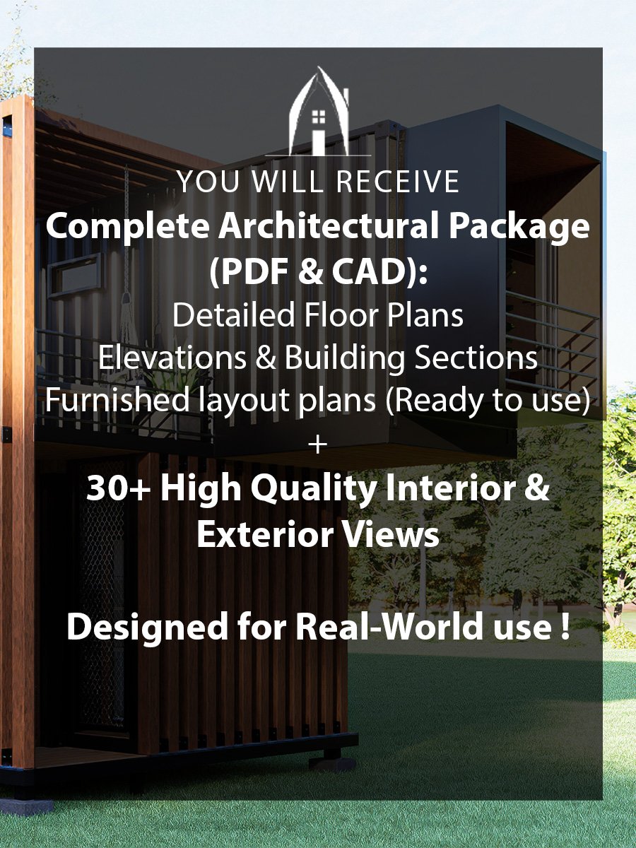 Shipping Container House 05 - Drawings\Blueprints CAD + PDF - Metric & Imperial product image (2)