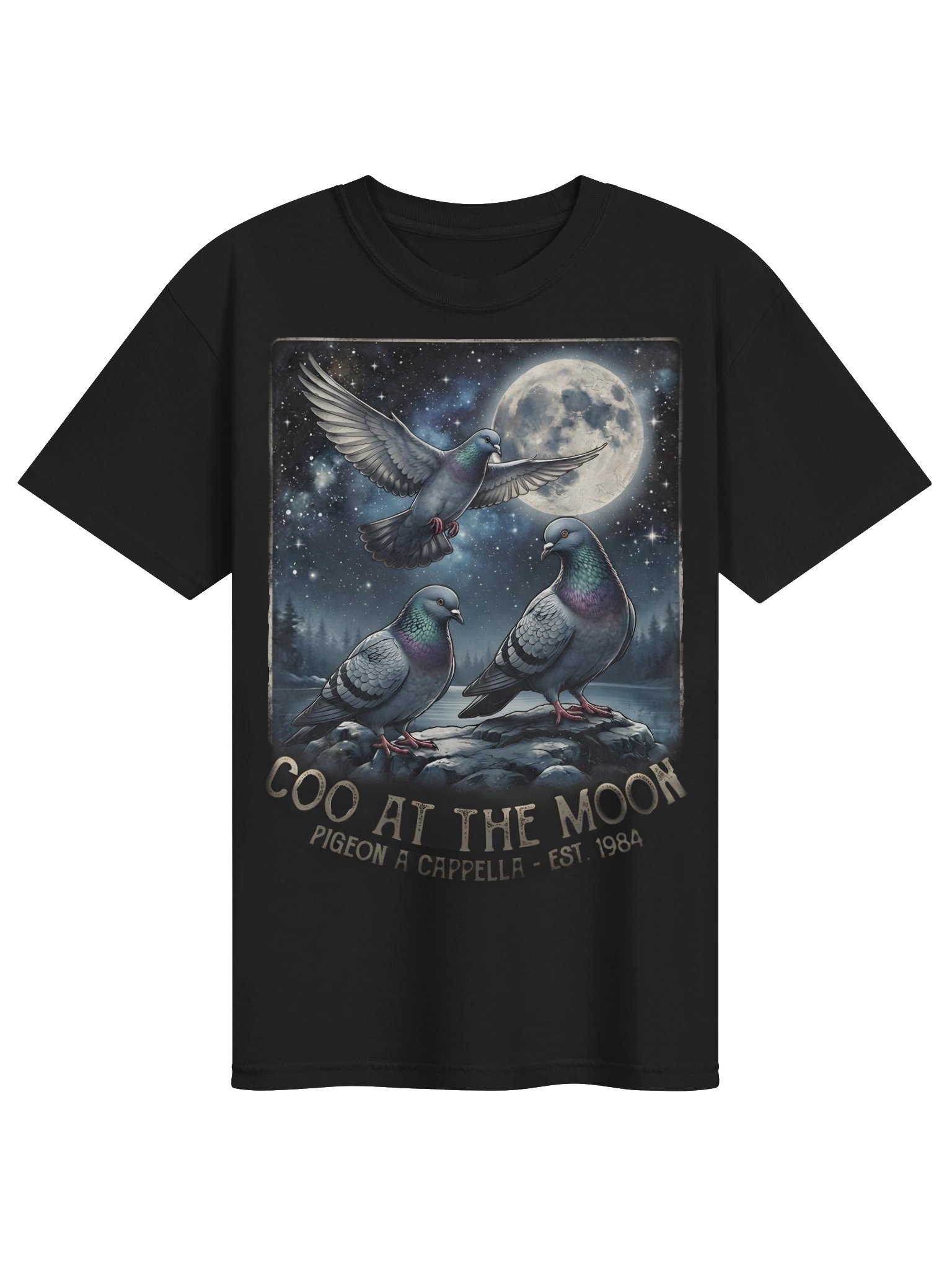 Coo at the Moon Pigeon Tee product image (1)