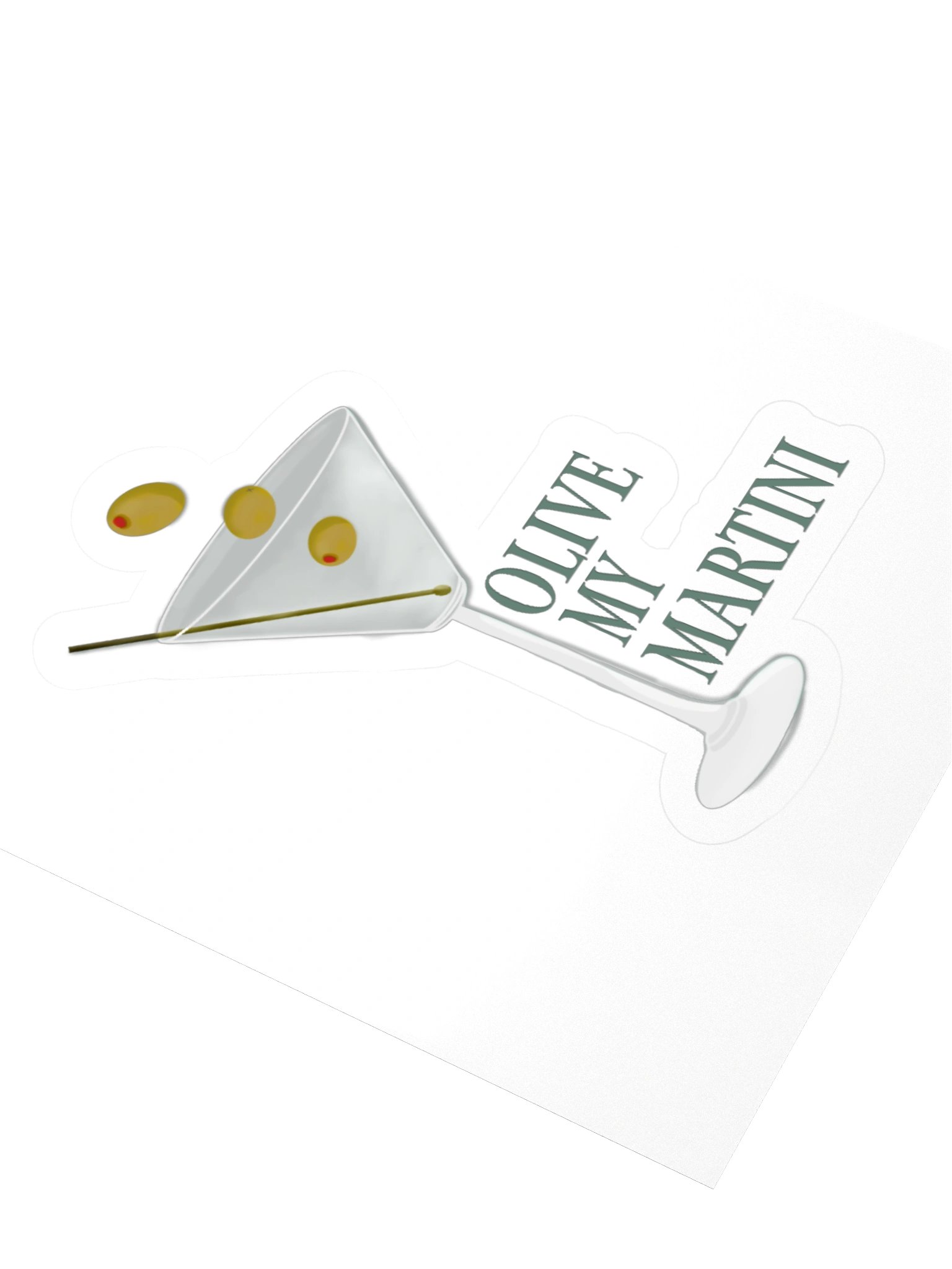 Olive My Martini Kiss Cut Sticker product image (4)