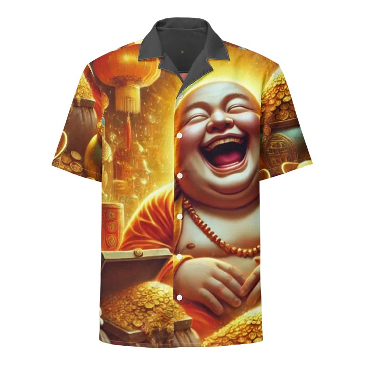 Laughing Buddha Wealth & Fortune Hawaiian Shirt Unisex product image (1)