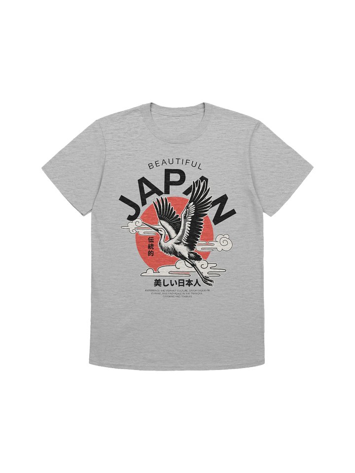 Beautiful Japan Crane Heritage T-Shirt - Gildan Softstyle product image (1)