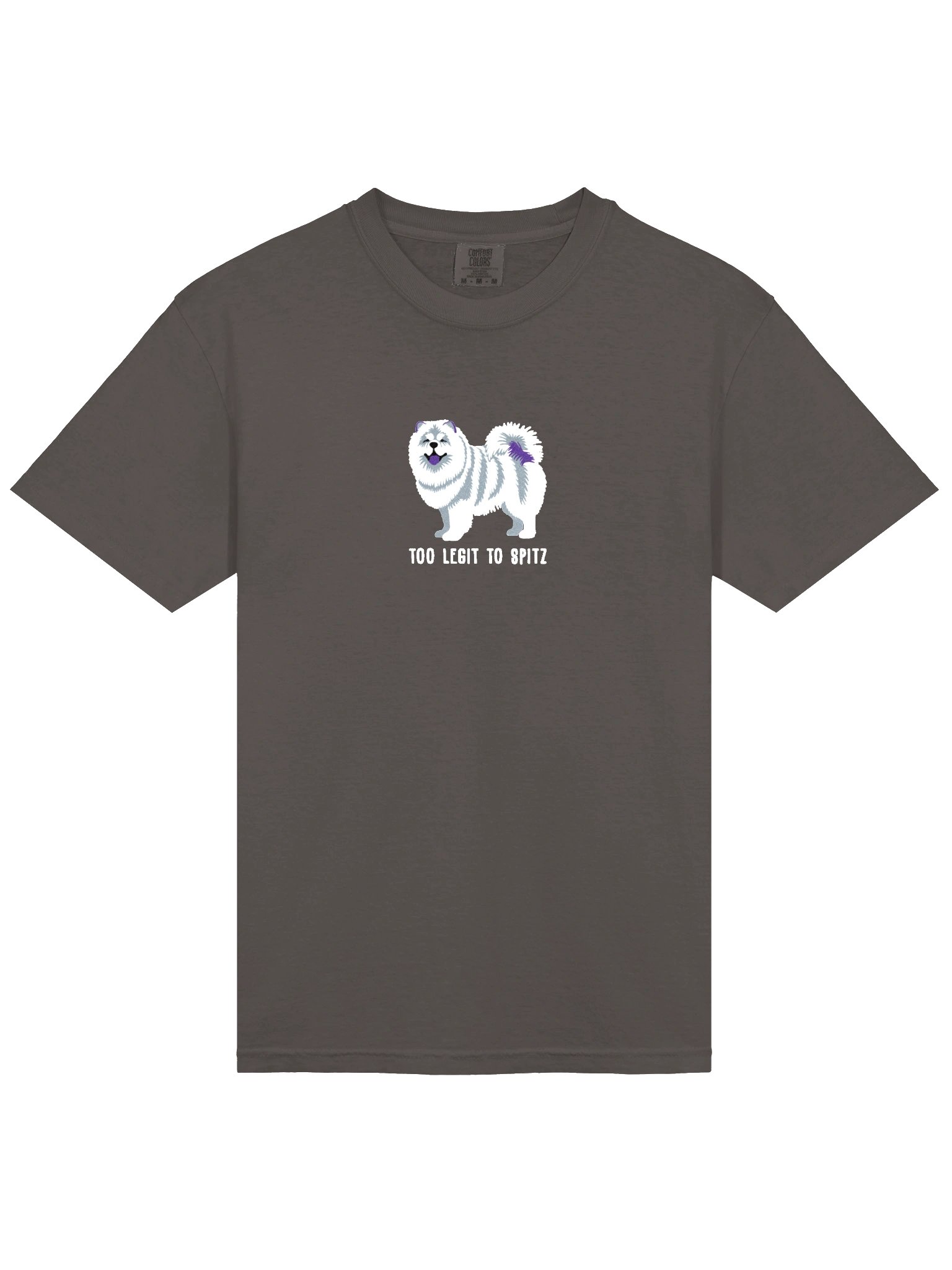 Too Legit to Spitz T-Shirt(Embroidered) of a Chow Chow(White) product image (6)