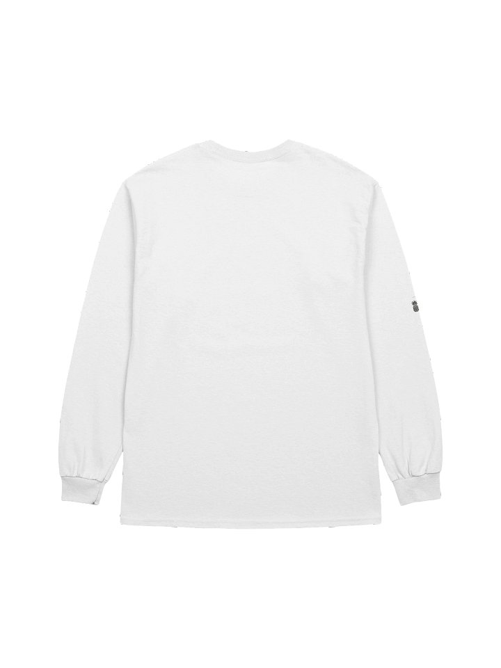 Boxy Fit Lucky Pineapple® Minimalist Long Sleeve Unisex Solid Color T-Shirt (White & Light Colors) product image (2)