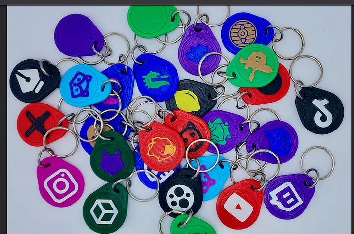 3D Printed NFC Keychain Tags product image (1)