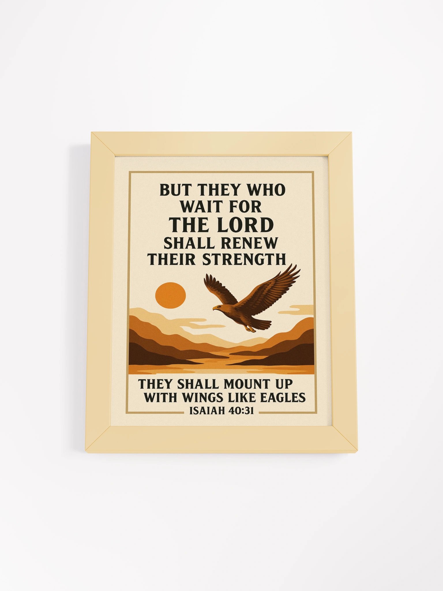 Isaiah 40:31 Wall Art – Christian Scripture Decor | Soar on Wings Like Eagles product image (1)